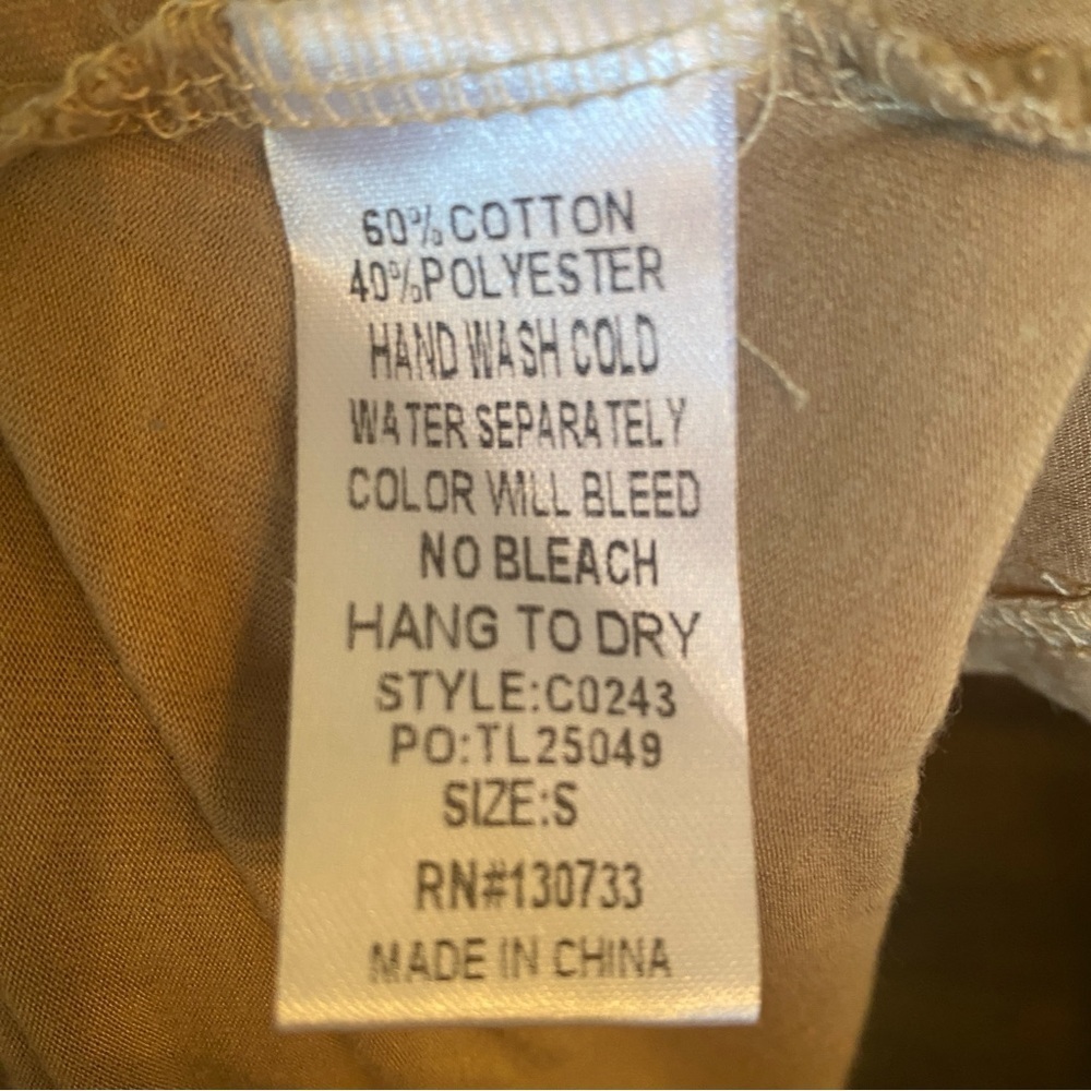 Umgee • Tan & Black Boho Long Tunic Top • Size S • EUC - Picture 7 of 7